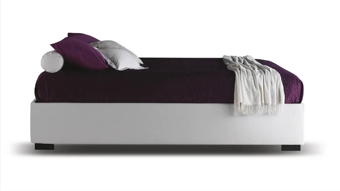 Letto Haiti in tessuto con box contenitore di Milano Bedding