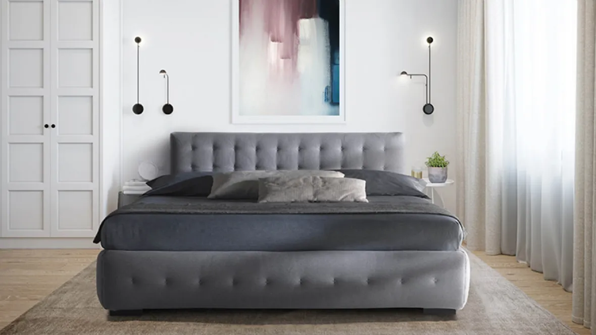 Letto Phuket in tessuto trapuntato di Milano Bedding