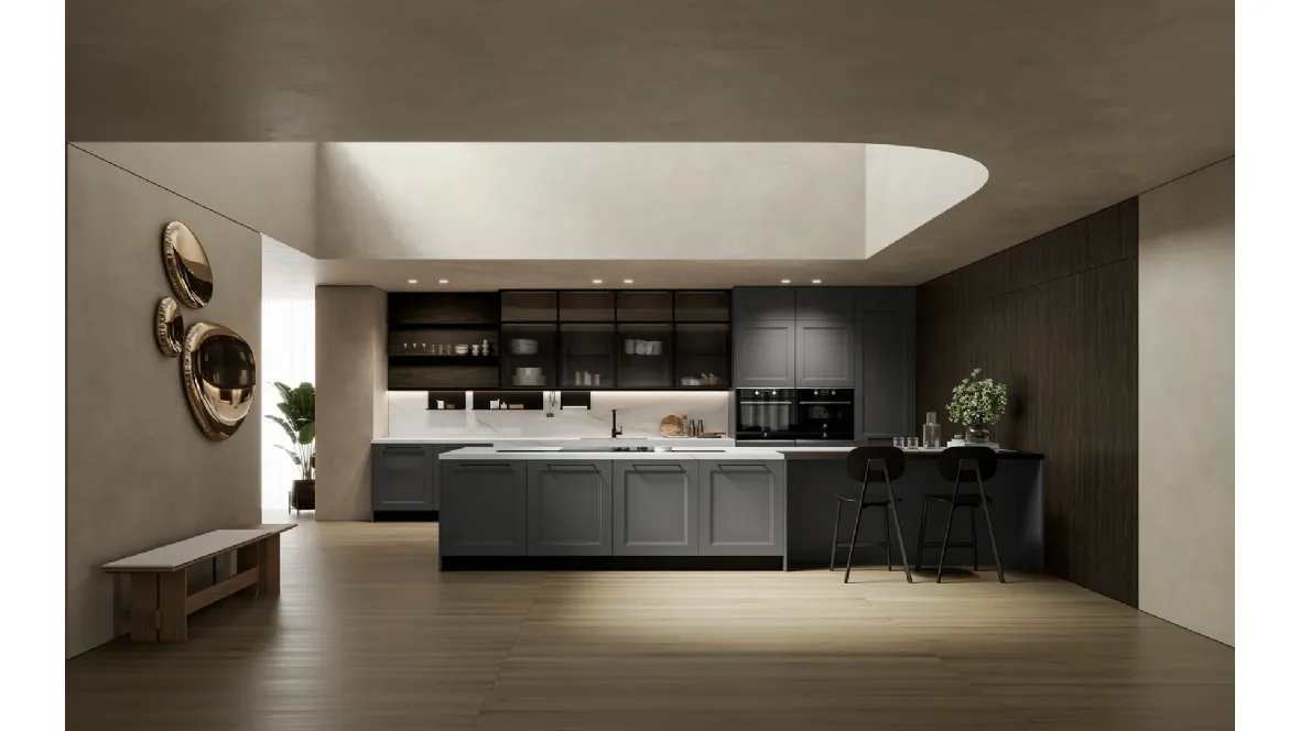 Cucina Moderna con penisola Meg 04 di Arredo3